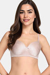 Zivame Shimmering Secrets Padded Non Wired 3/4Th Coverage T-Shirt Bra - Mahagony Rose — thumbnail 2
